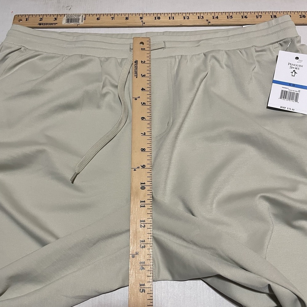 NWT $75 Penguin Sport Pull-on Jogger Pants Beige Stretch Mens Size XL Tapered - Picture 5 of 9